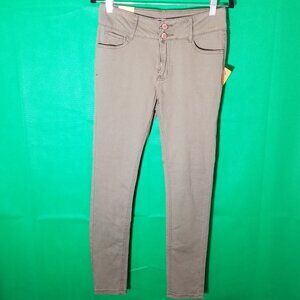 Simpl Young Basics High Rise Stretch Pants Size 7 Ankle Length Olive Green NWT